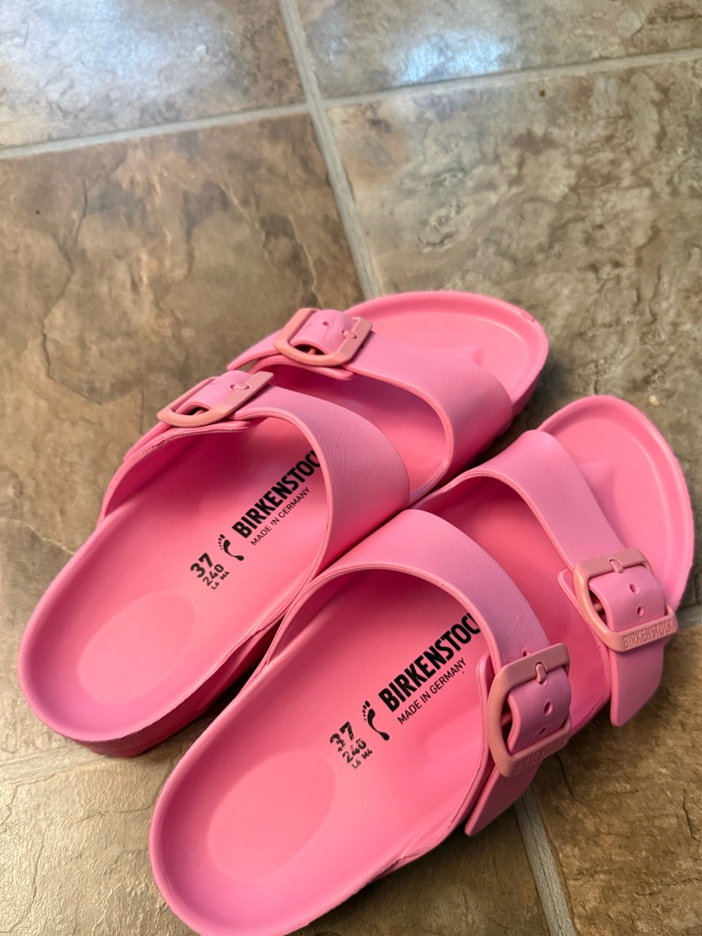 Birkenstock Arizona EVA Pink Waterproof Double Strap Sandals Womens 6 EU 37 - Picture 2 of 4